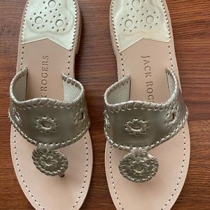 Jack Rogers gold sandals